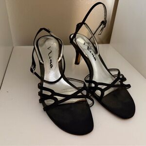 Nina Black Strappy Heels